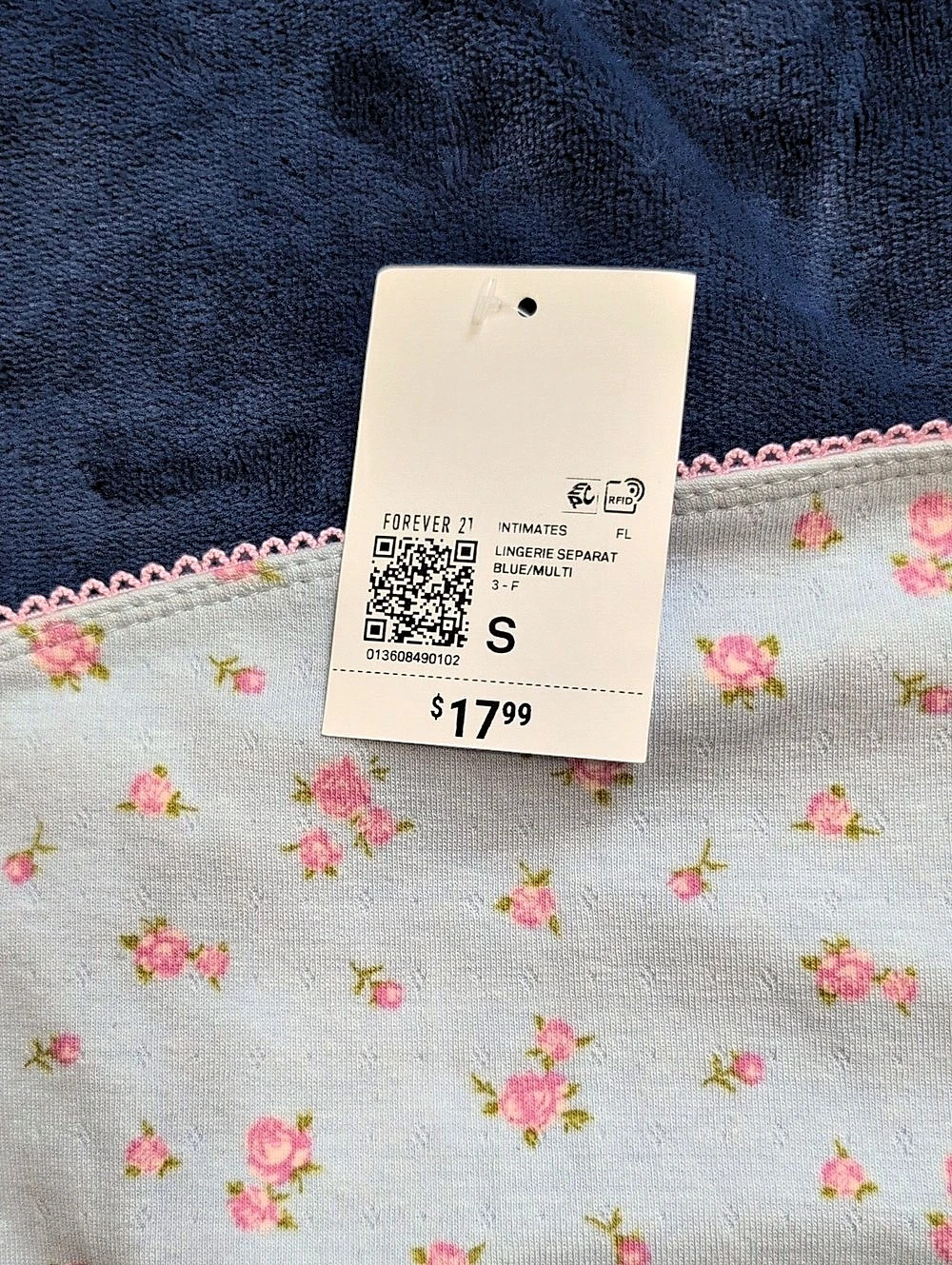 Forever 21 Floral Mini Dress in Blue & Pink Size Small NWT - Picture 3 of 8